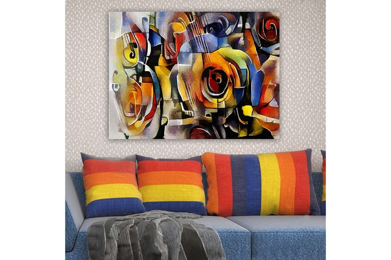 Koristeellinen Canvastaulu 70x100 cm - Monivärinen - Sisustustuotteet - Taulu & taide - Canvas-taulu