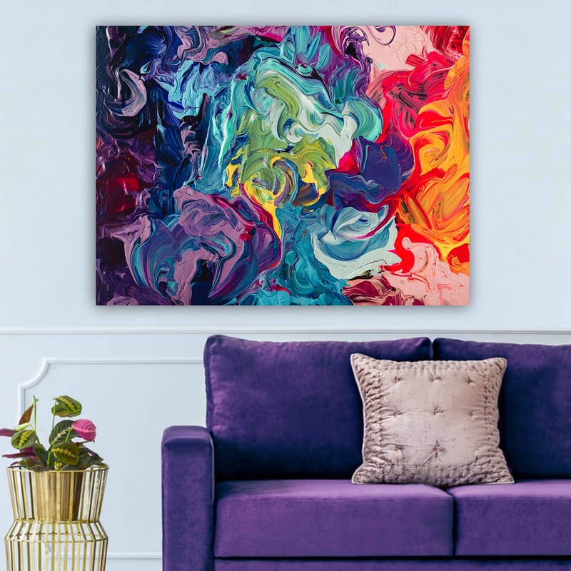 Koristeellinen Canvastaulu 70x100 cm - Monivärinen - Sisustustuotteet - Taulu & taide - Canvas-taulu