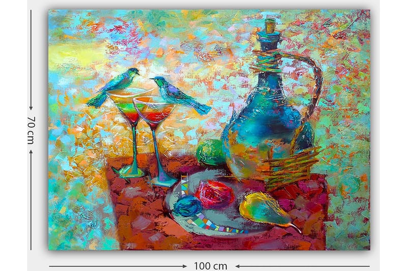 Koristeellinen Canvastaulu 70x100 cm - Monivärinen - Sisustustuotteet - Taulu & taide - Canvas-taulu