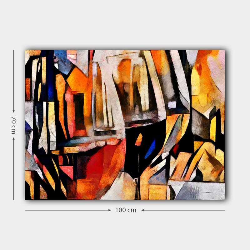 Koristeellinen Canvastaulu 70x100 cm - Monivärinen - Sisustustuotteet - Taulu & taide - Canvas-taulu