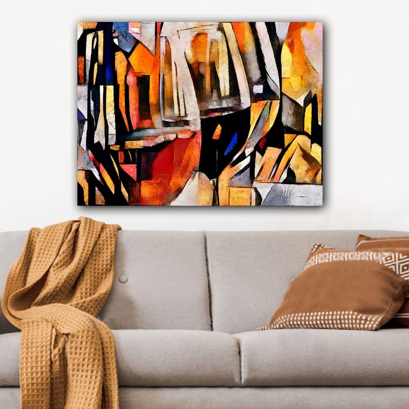 Koristeellinen Canvastaulu 70x100 cm - Monivärinen - Sisustustuotteet - Taulu & taide - Canvas-taulu