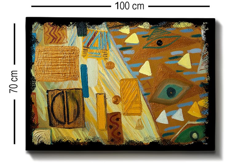 Koristeellinen Canvastaulu 70x100 cm - Monivärinen - Sisustustuotteet - Taulu & taide - Canvas-taulu