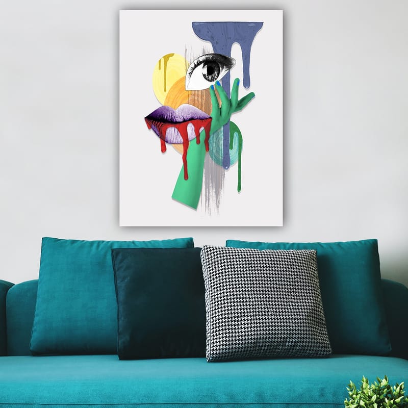 Koristeellinen Canvastaulu 70x100 cm - Monivärinen - Sisustustuotteet - Taulu & taide - Canvas-taulu