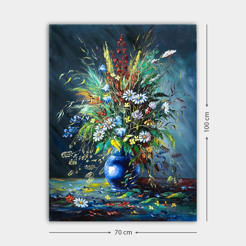 Koristeellinen Canvastaulu 70x100 cm - Monivärinen - Sisustustuotteet - Taulu & taide - Canvas-taulu
