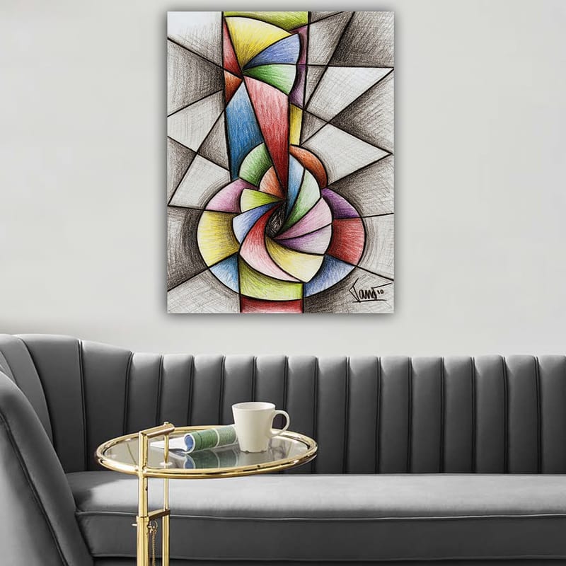 Koristeellinen Canvastaulu 70x100 cm - Monivärinen - Sisustustuotteet - Taulu & taide - Canvas-taulu