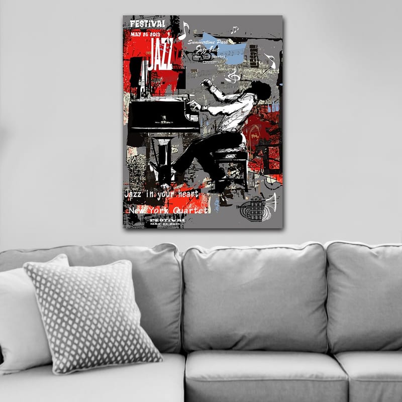 Koristeellinen Canvastaulu 70x100 cm - Monivärinen - Sisustustuotteet - Taulu & taide - Canvas-taulu