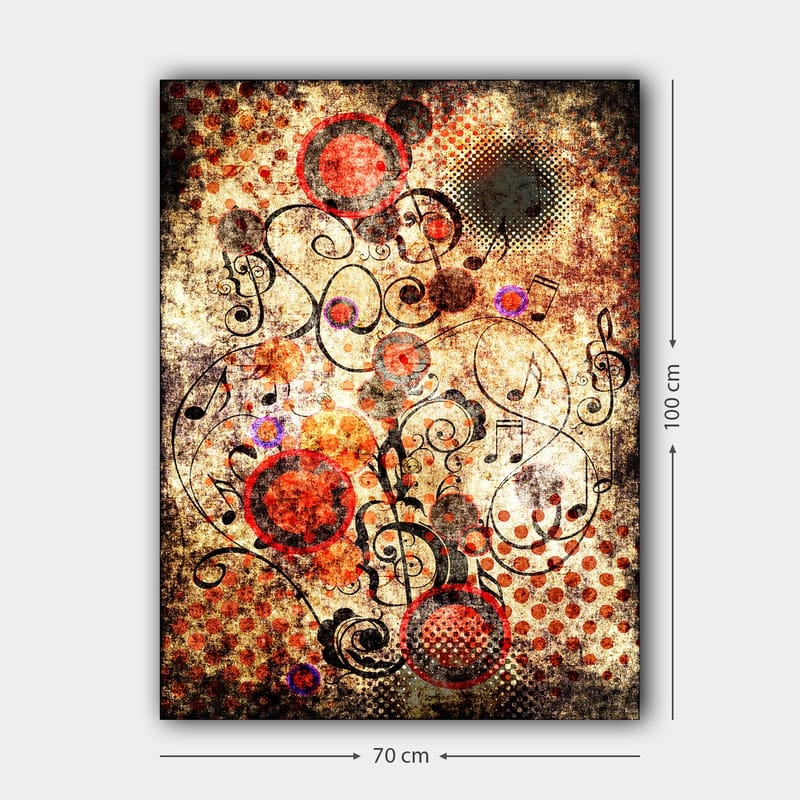 Koristeellinen Canvastaulu 70x100 cm - Monivärinen - Sisustustuotteet - Taulu & taide - Canvas-taulu