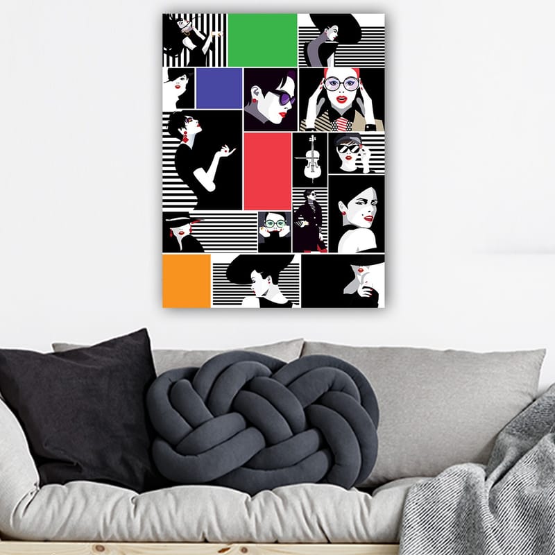 Koristeellinen Canvastaulu 70x100 cm - Monivärinen - Sisustustuotteet - Taulu & taide - Canvas-taulu
