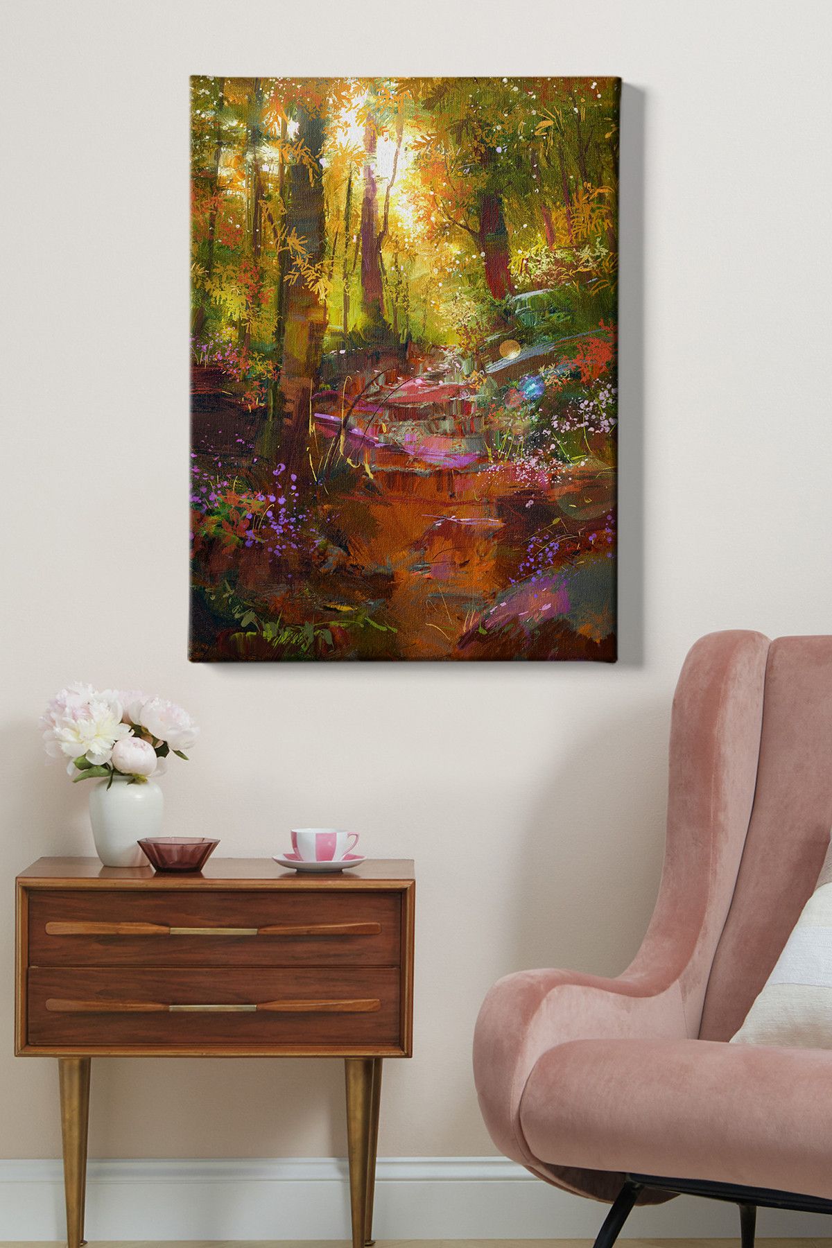 Koristeellinen Canvastaulu 70x100 cm - Monivärinen - Sisustustuotteet - Taulu & taide - Canvas-taulu