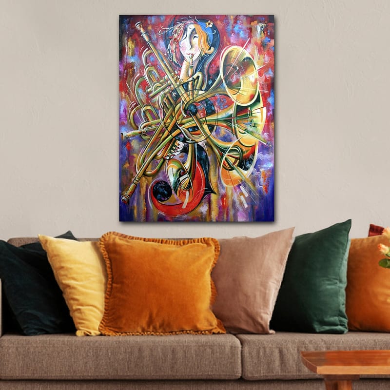 Koristeellinen Canvastaulu 70x100 cm - Monivärinen - Sisustustuotteet - Taulu & taide - Canvas-taulu