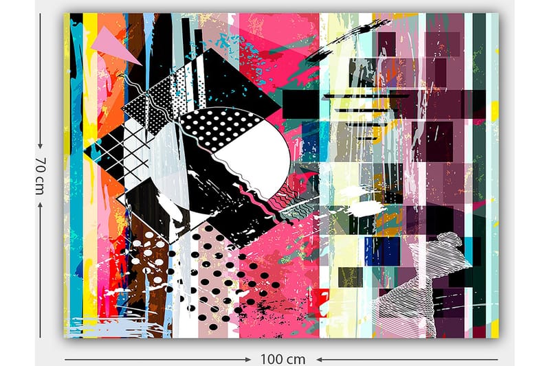 Koristeellinen Canvastaulu 70x100 cm - Monivärinen - Sisustustuotteet - Taulu & taide - Canvas-taulu