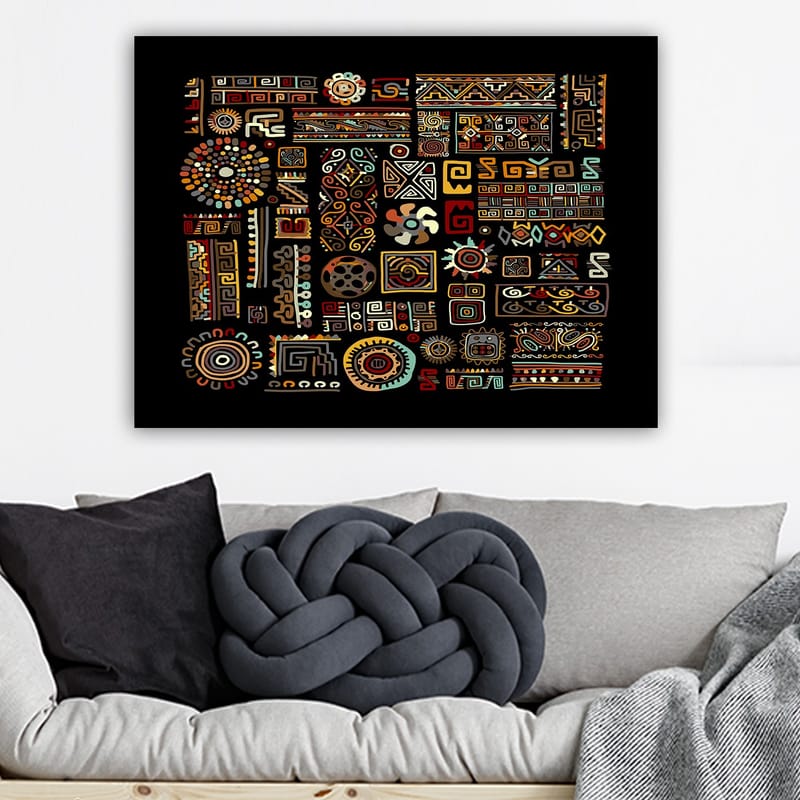 Koristeellinen Canvastaulu 70x100 cm - Monivärinen - Sisustustuotteet - Taulu & taide - Canvas-taulu