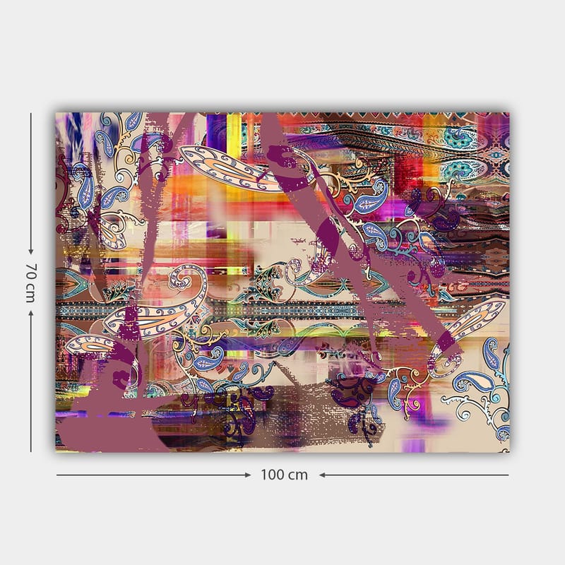 Koristeellinen Canvastaulu 70x100 cm - Monivärinen - Sisustustuotteet - Taulu & taide - Canvas-taulu