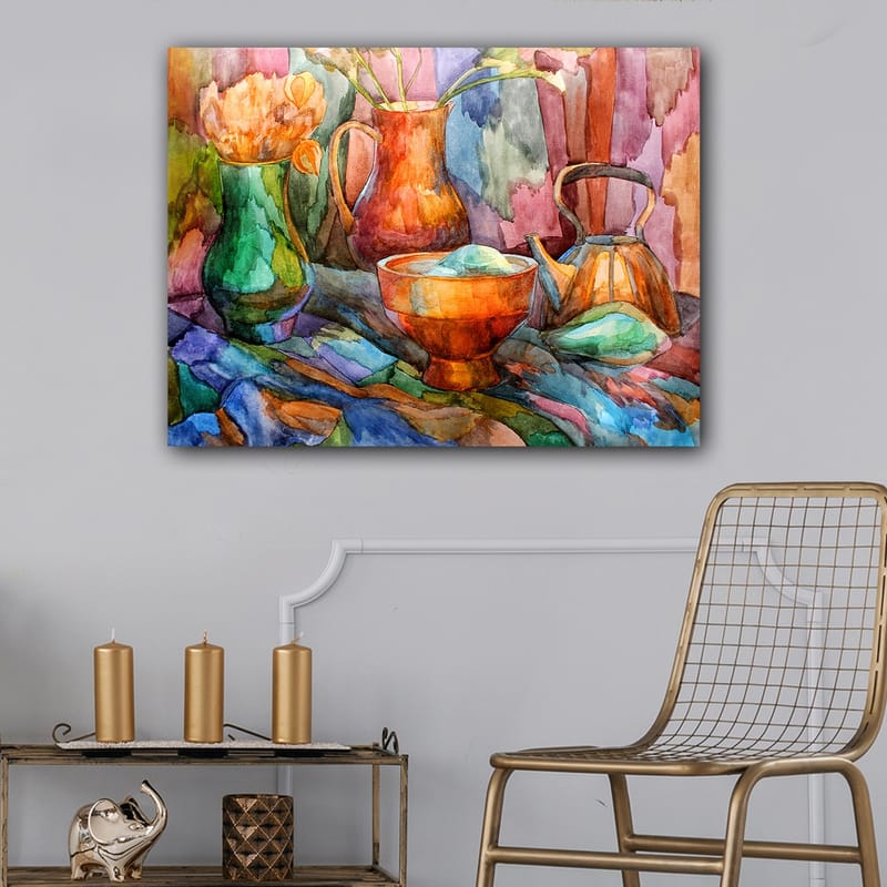 Koristeellinen Canvastaulu 70x100 cm - Monivärinen - Sisustustuotteet - Taulu & taide - Canvas-taulu