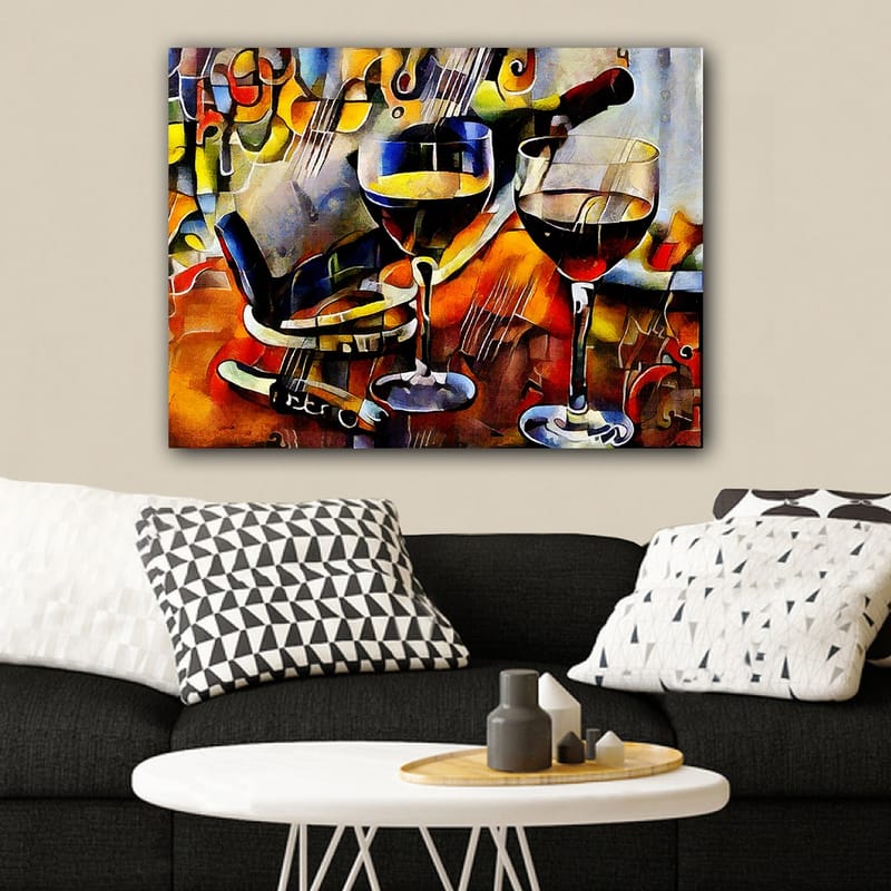Koristeellinen Canvastaulu 70x100 cm - Monivärinen - Sisustustuotteet - Taulu & taide - Canvas-taulu