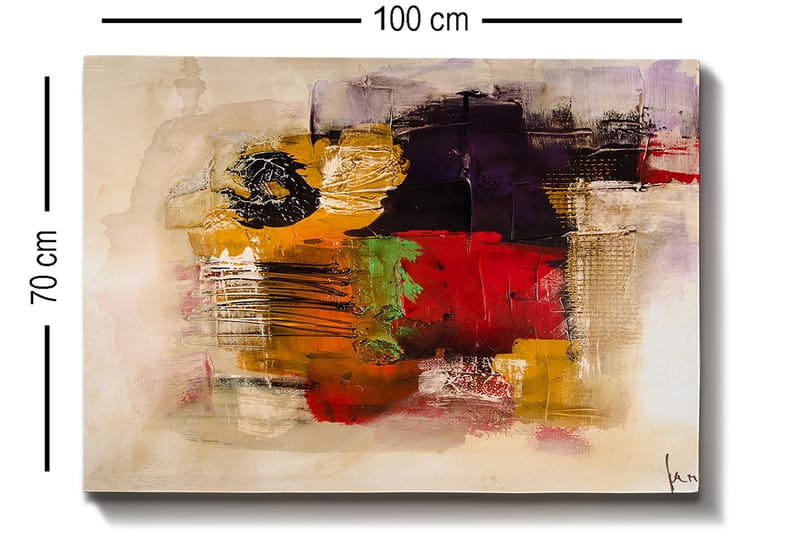 Koristeellinen Canvastaulu 70x100 cm - Monivärinen - Sisustustuotteet - Taulu & taide - Canvas-taulu