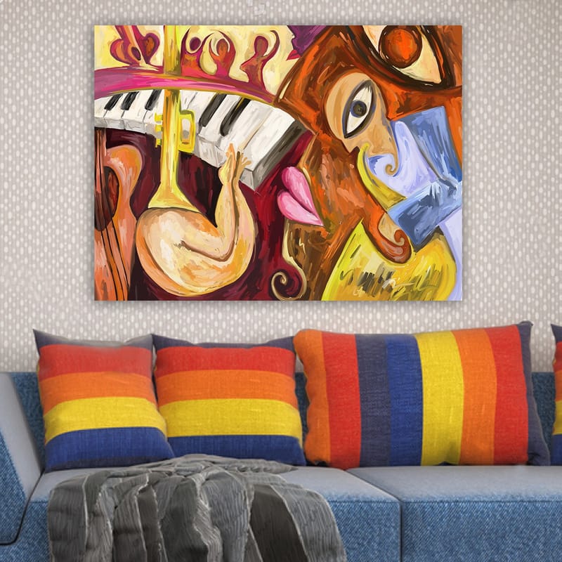 Koristeellinen Canvastaulu 70x100 cm - Monivärinen - Sisustustuotteet - Taulu & taide - Canvas-taulu