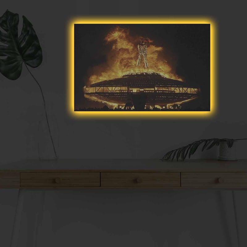 Koristeellinen Canvastaulu LEDillä 45x70 cm - Monivärinen - Sisustustuotteet - Taulu & taide - Canvas-taulu