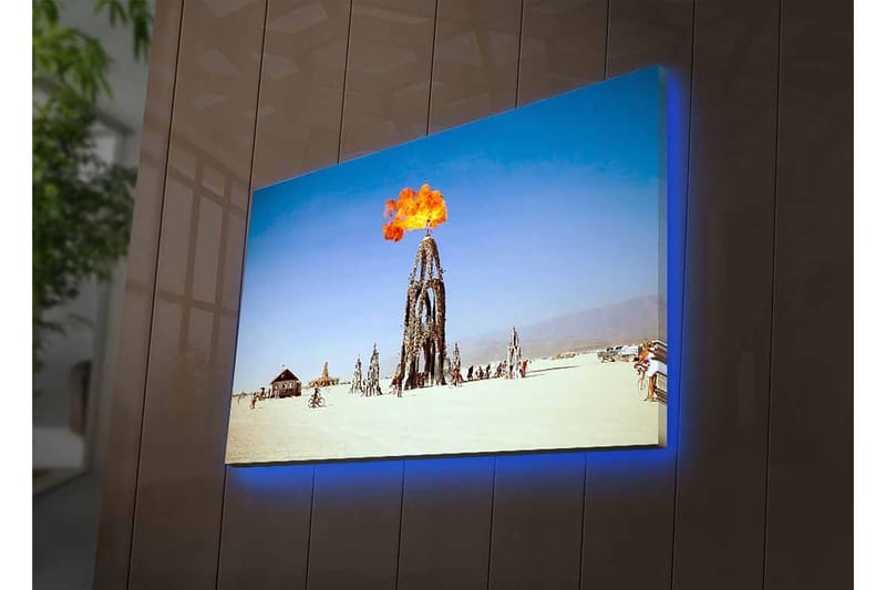 Koristeellinen Canvastaulu LEDillä 45x70 cm - Monivärinen - Sisustustuotteet - Taulu & taide - Canvas-taulu