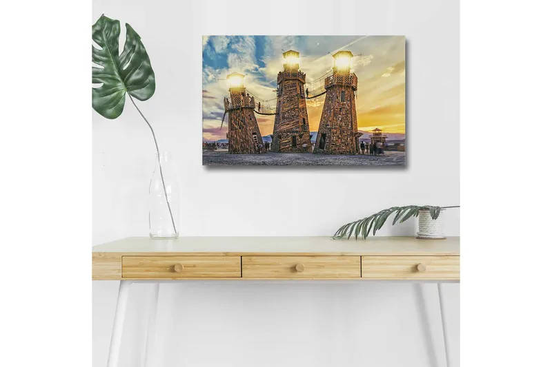 Koristeellinen Canvastaulu LEDillä 45x70 cm, Monivärinen