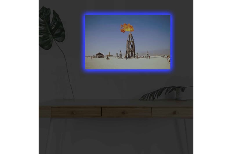 Koristeellinen Canvastaulu LEDillä 45x70 cm - Monivärinen - Sisustustuotteet - Taulu & taide - Canvas-taulu