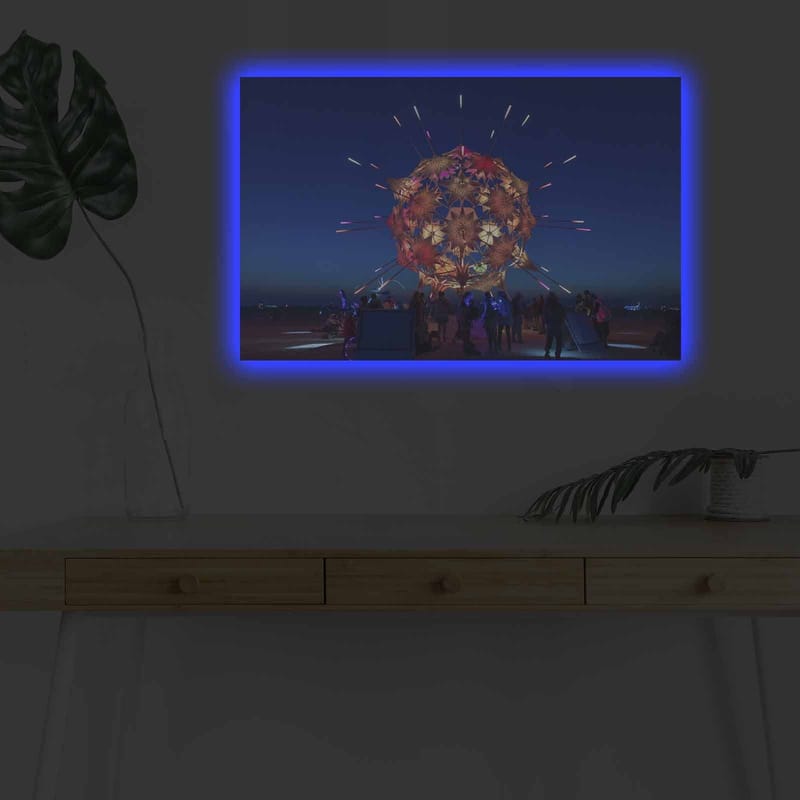 Koristeellinen Canvastaulu LEDill ä 45x70 cm - Monivärinen - Sisustustuotteet - Taulu & taide - Canvas-taulu