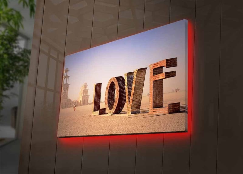 Koristeellinen Canvastaulu LEDillä 45x70 cm - Monivärinen - Sisustustuotteet - Taulu & taide - Canvas-taulu