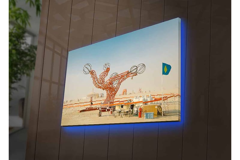 Koristeellinen Canvastaulu LEDillä 45x70 cm - Monivärinen - Sisustustuotteet - Taulu & taide - Canvas-taulu