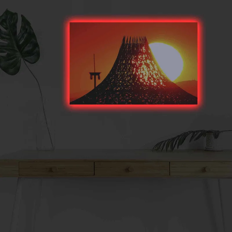 Koristeellinen Canvastaulu LEDillä 45x70 cm - Monivärinen - Sisustustuotteet - Taulu & taide - Canvas-taulu