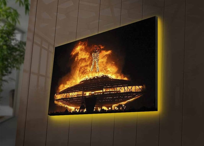 Koristeellinen Canvastaulu LEDillä 45x70 cm - Monivärinen - Sisustustuotteet - Taulu & taide - Canvas-taulu