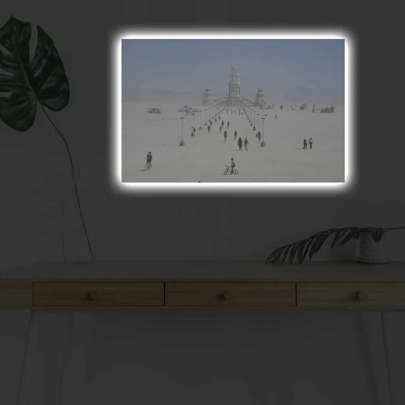 Koristeellinen Canvastaulu LEDillä 45x70 cm - Monivärinen - Sisustustuotteet - Taulu & taide - Canvas-taulu