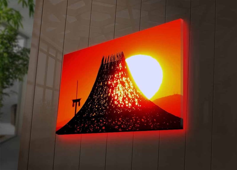 Koristeellinen Canvastaulu LEDillä 45x70 cm - Monivärinen - Sisustustuotteet - Taulu & taide - Canvas-taulu