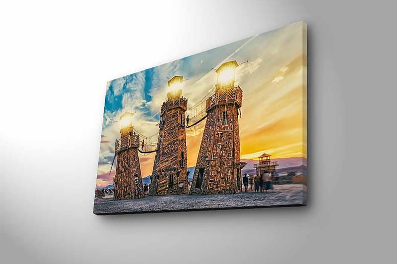 Koristeellinen Canvastaulu LEDillä 45x70 cm - Monivärinen - Sisustustuotteet - Taulu & taide - Canvas-taulu