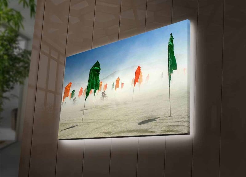 Koristeellinen Canvastaulu LEDillä 45x70 cm - Monivärinen - Sisustustuotteet - Taulu & taide - Canvas-taulu