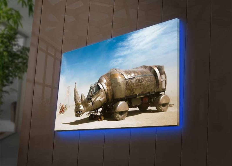 Koristeellinen Canvastaulu LEDill ä 45x70 cm - Monivärinen - Sisustustuotteet - Taulu & taide - Canvas-taulu