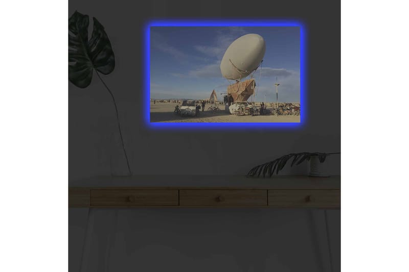 Koristeellinen Canvastaulu LEDill ä 45x70 cm - Monivärinen - Sisustustuotteet - Taulu & taide - Canvas-taulu