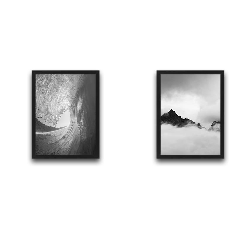 Koristeellinen Kehystetty Maalaus 2-os 30x40 cm - Monivärinen - Sisustustuotteet - Taulu & taide - Canvas-taulu