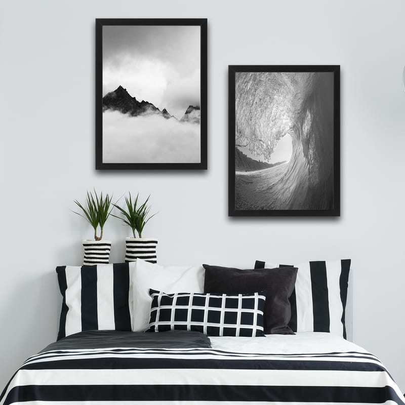 Koristeellinen Kehystetty Maalaus 2-os 30x40 cm - Monivärinen - Sisustustuotteet - Taulu & taide - Canvas-taulu