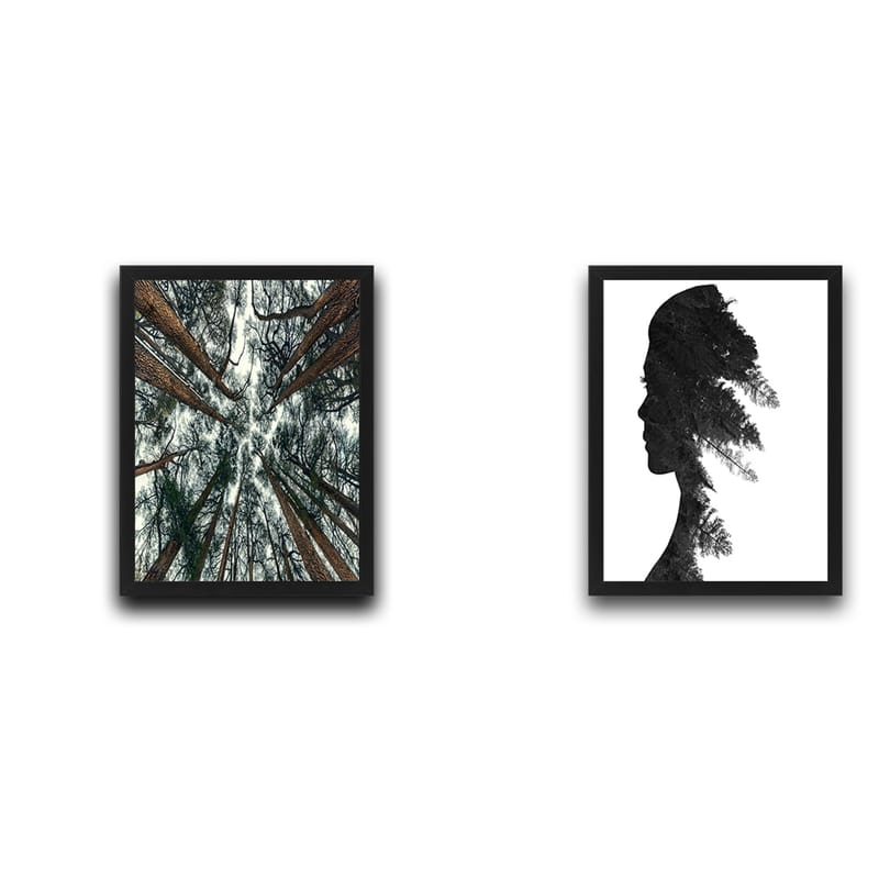 Koristeellinen Kehystetty Maalaus 2-os 30x40 cm - Monivärinen - Sisustustuotteet - Taulu & taide - Canvas-taulu