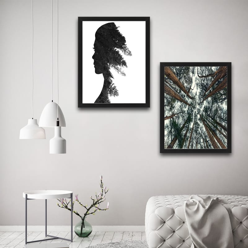 Koristeellinen Kehystetty Maalaus 2-os 30x40 cm - Monivärinen - Sisustustuotteet - Taulu & taide - Canvas-taulu