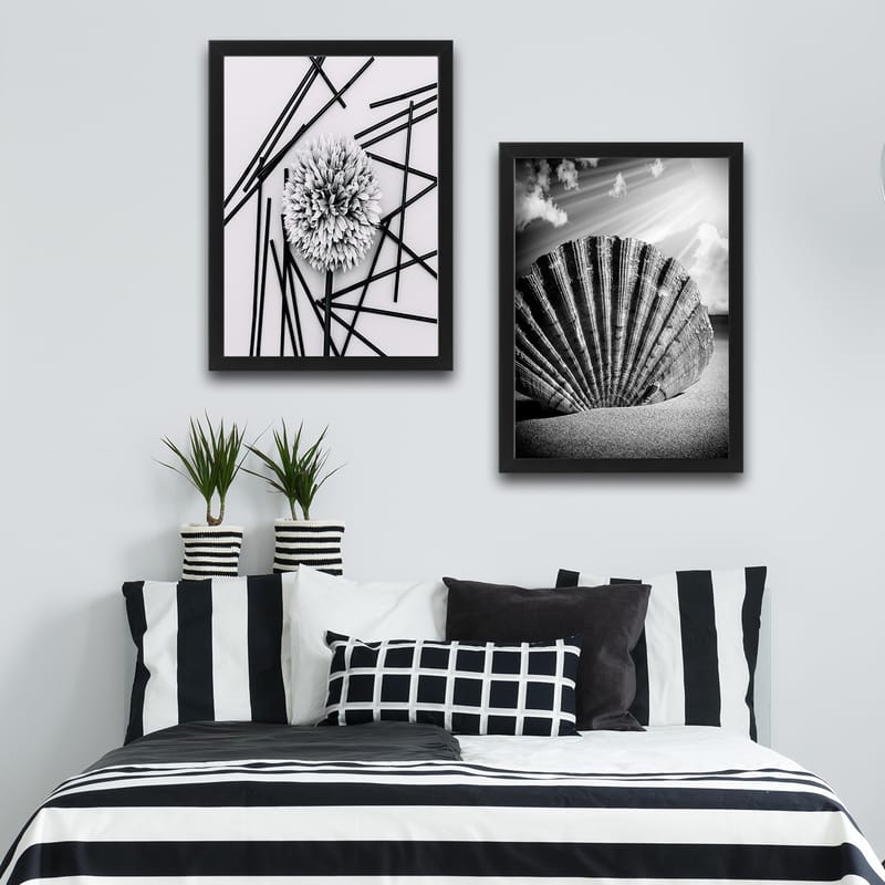 Koristeellinen Kehystetty Maalaus 2-os 30x40 cm - Monivärinen - Sisustustuotteet - Taulu & taide - Canvas-taulu