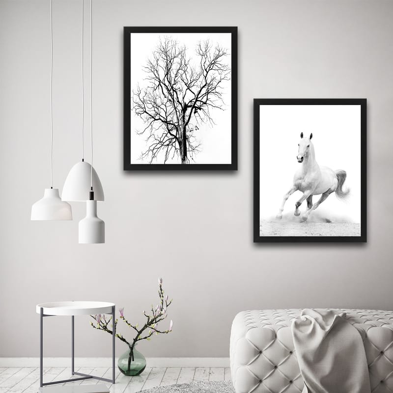 Koristeellinen Kehystetty Maalaus 2-os 30x40 cm - Monivärinen - Sisustustuotteet - Taulu & taide - Canvas-taulu