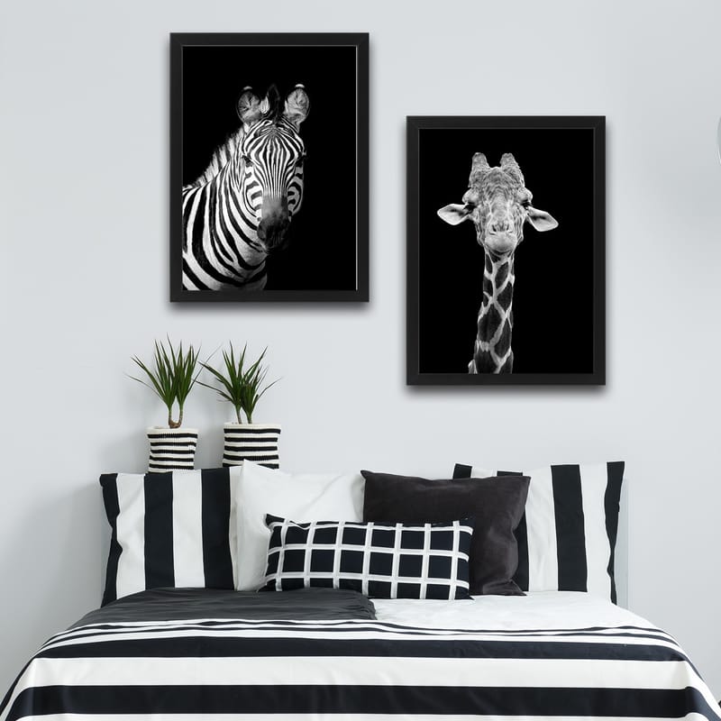 Koristeellinen Kehystetty Maalaus 2-os 30x40 cm - Monivärinen - Sisustustuotteet - Taulu & taide - Canvas-taulu