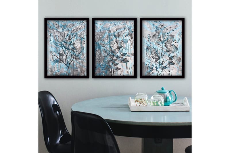 Koristeellinen Kehystetty Maalaus 3-os 35x45 cm, Monivärinen