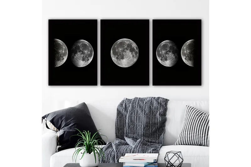 Koristeellinen Kehystetty Maalaus 3-os 35x45 cm, Monivärinen