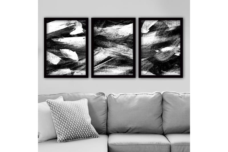 Koristeellinen Kehystetty Maalaus 3-os 35x45 cm, Monivärinen