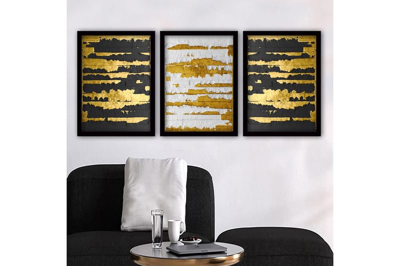 Koristeellinen Kehystetty Maalaus 3-os 35x45 cm, Monivärinen