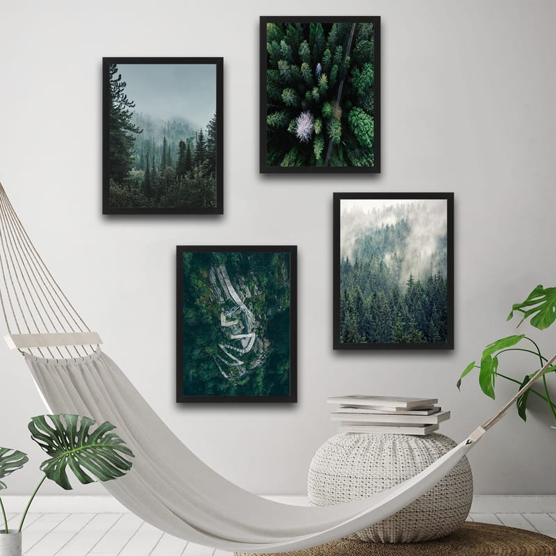Koristeellinen Kehystetty Maalaus  30x40 cm - Monivärinen - Sisustustuotteet - Taulu & taide - Canvas-taulu