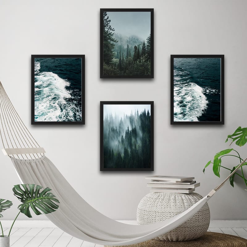 Koristeellinen Kehystetty Maalaus  30x40 cm - Monivärinen - Sisustustuotteet - Taulu & taide - Canvas-taulu