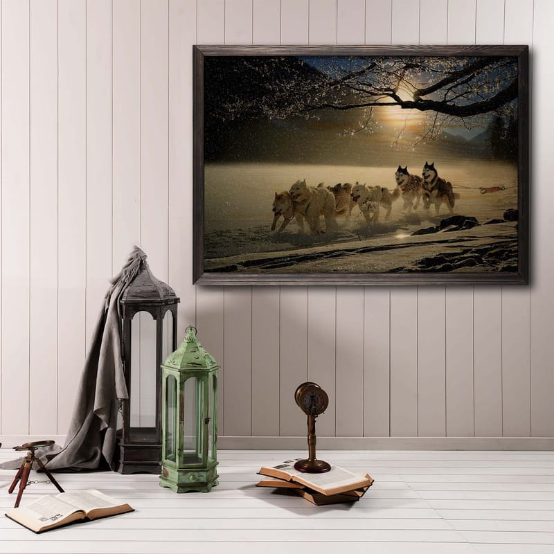Koristeellinen Kehystetty Maalaus  35x50 cm - Monivärinen - Sisustustuotteet - Taulu & taide - Canvas-taulu